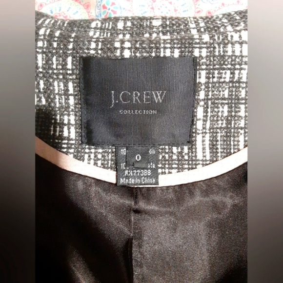 - J Crew Beaded Collar Blazer Women's Size 0 - Picture 11 of 12